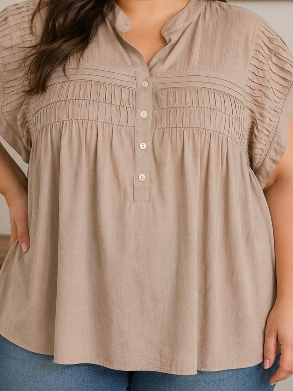 Andre By Unit Taupe blouse